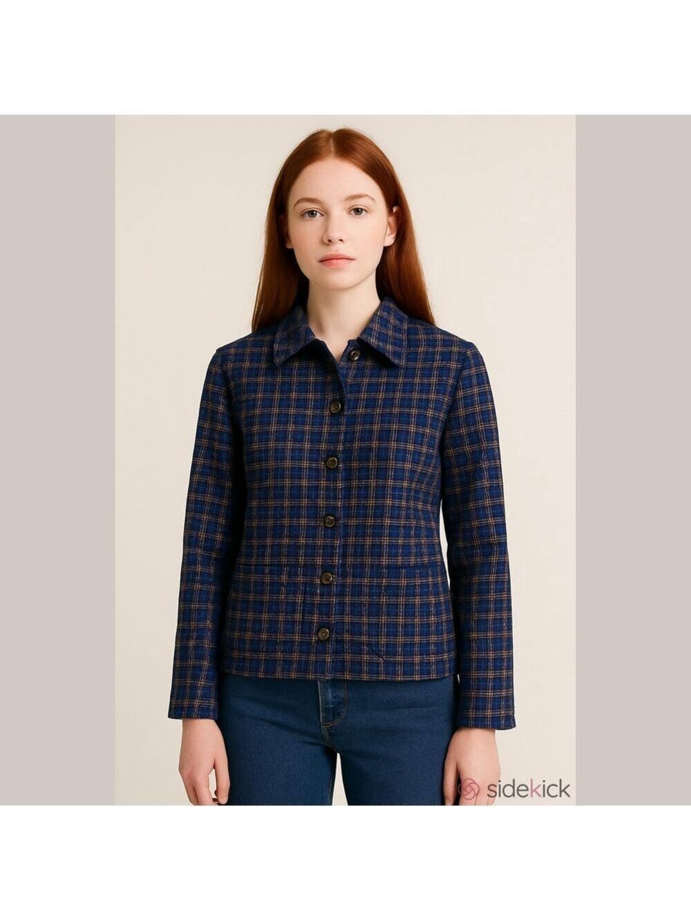 Vintage 80s Plaid wool jacket | modest | wool jacket | wool blazer
